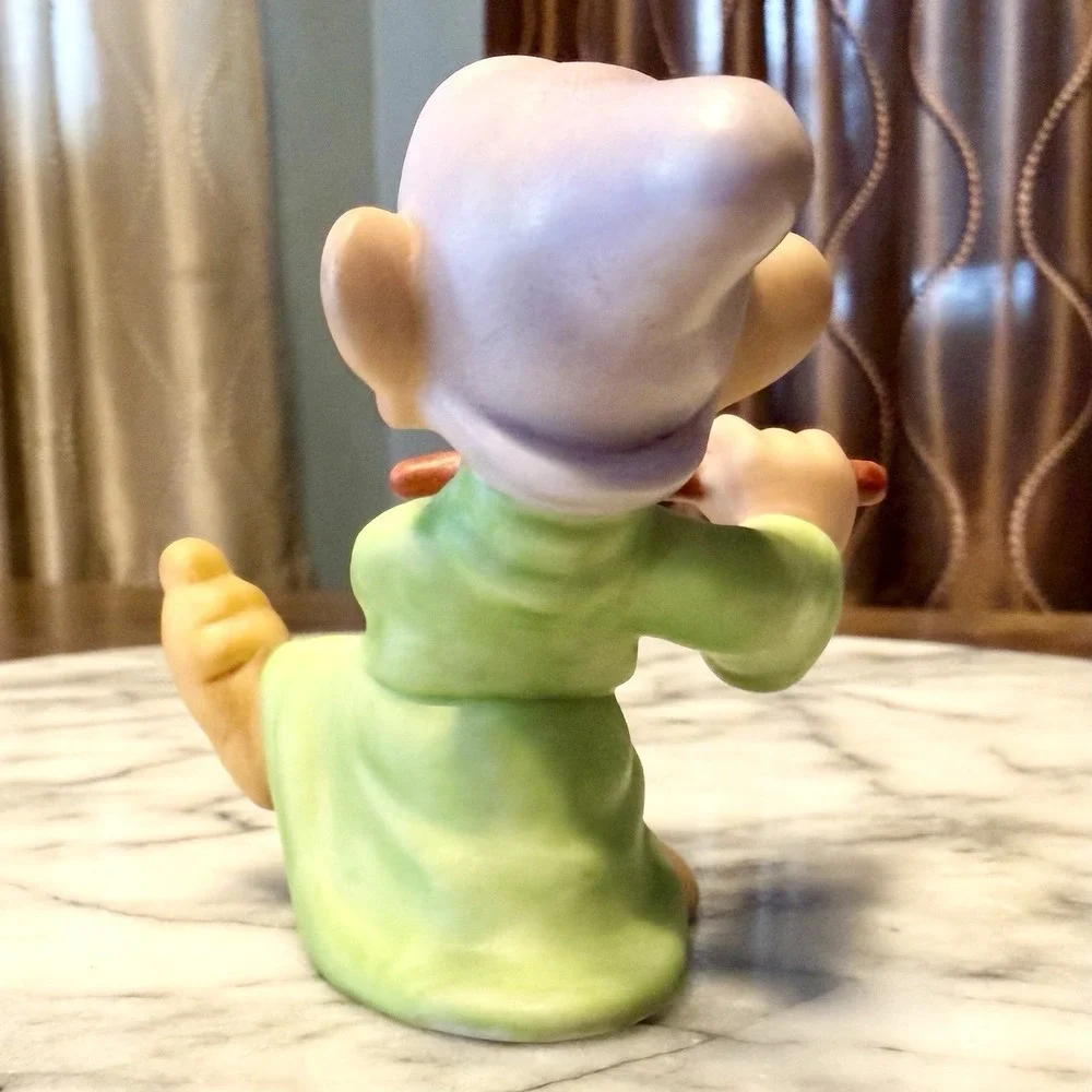 5pc VTG 90s Disney Snow White Seven Dwarfs Music Figurine Grumpy Happy Dopey Doc - Picture 11 of 11